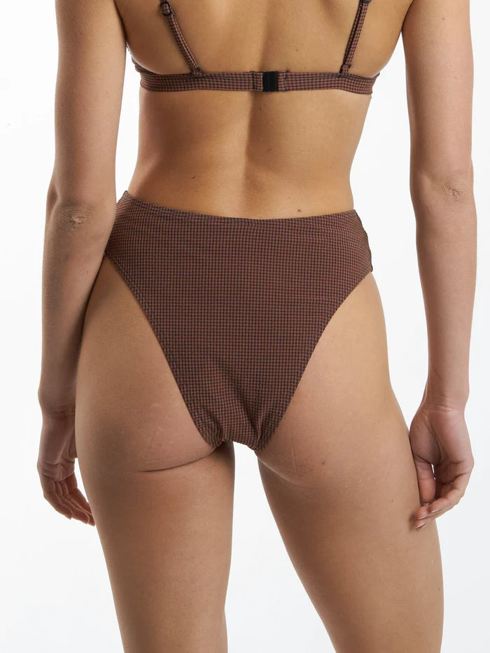 Nano 90s High Cut Bikini Bottom in Midnight Blue