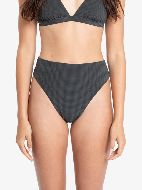 Nano 90s High Cut Bikini  Bottom - Dark Charcoal
