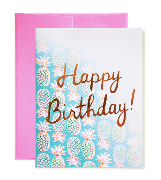 Pineapples Happy Birthday! Card