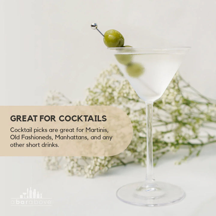 A Bar Above - Stainless Cocktail Picks (Short, 12pc)
