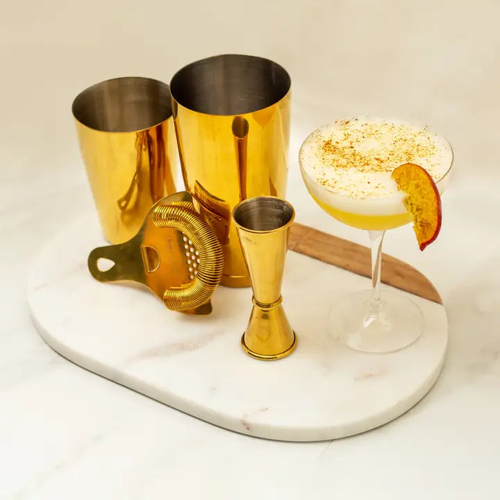 A Bar Above - Craft Cocktail Bar Set in Gold (4 Piece)
