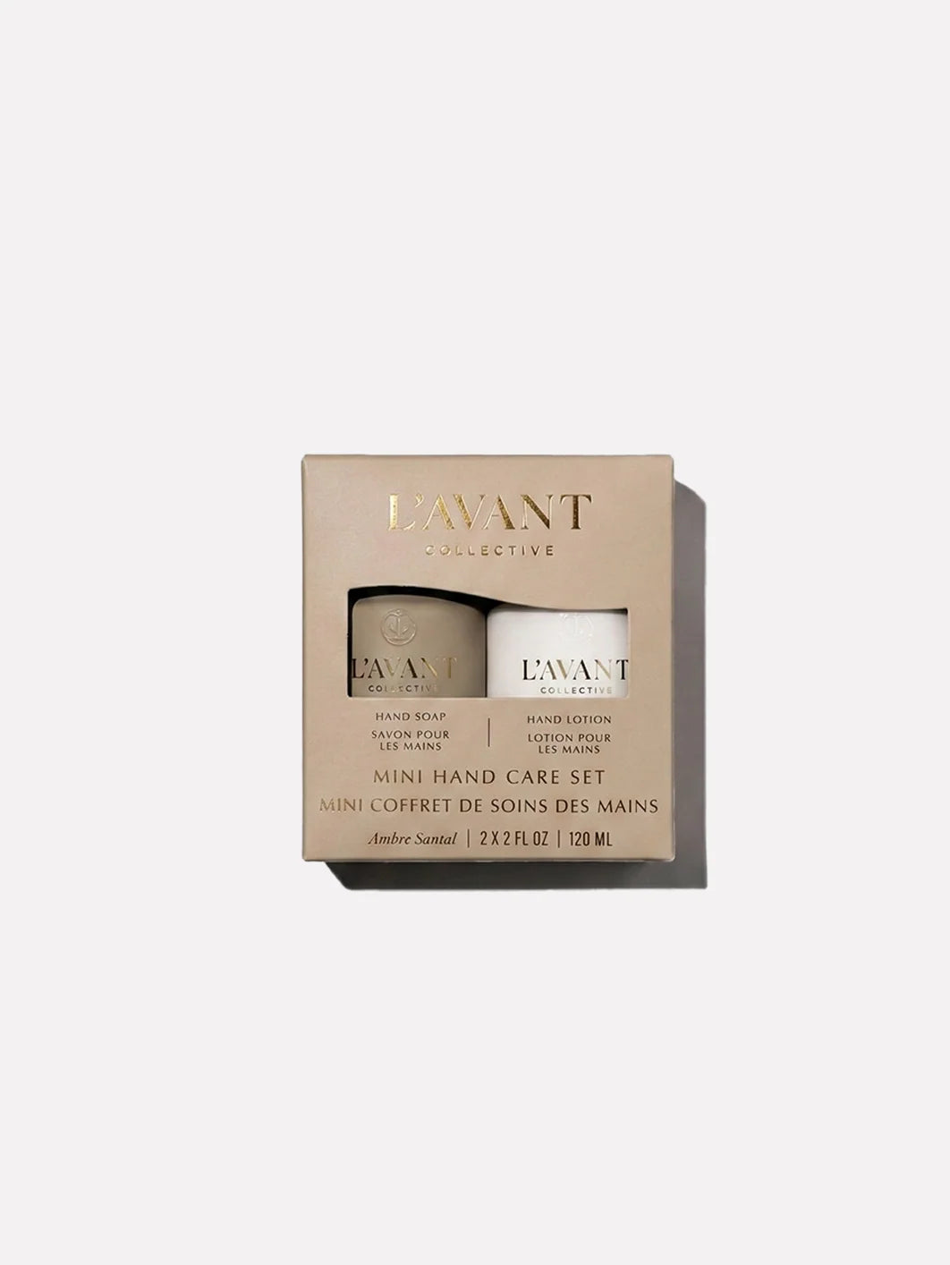 L'Avant Mini Hand Care Set, Hand Soap + Hand Lotion Ambre Santal