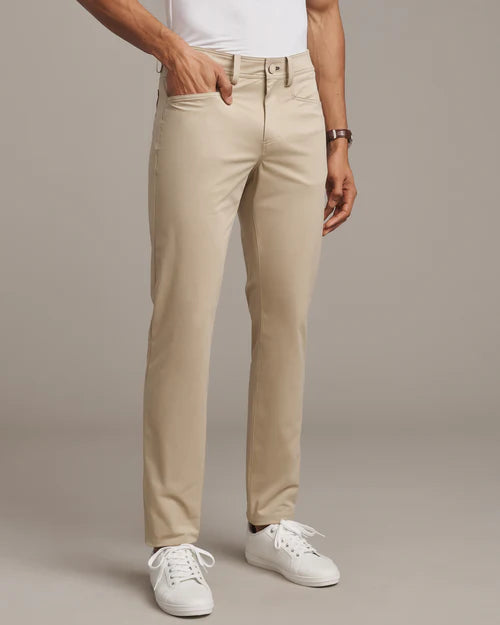 Rhone - Commuter® Flyweight Five Pocket Pant in Light Khaki