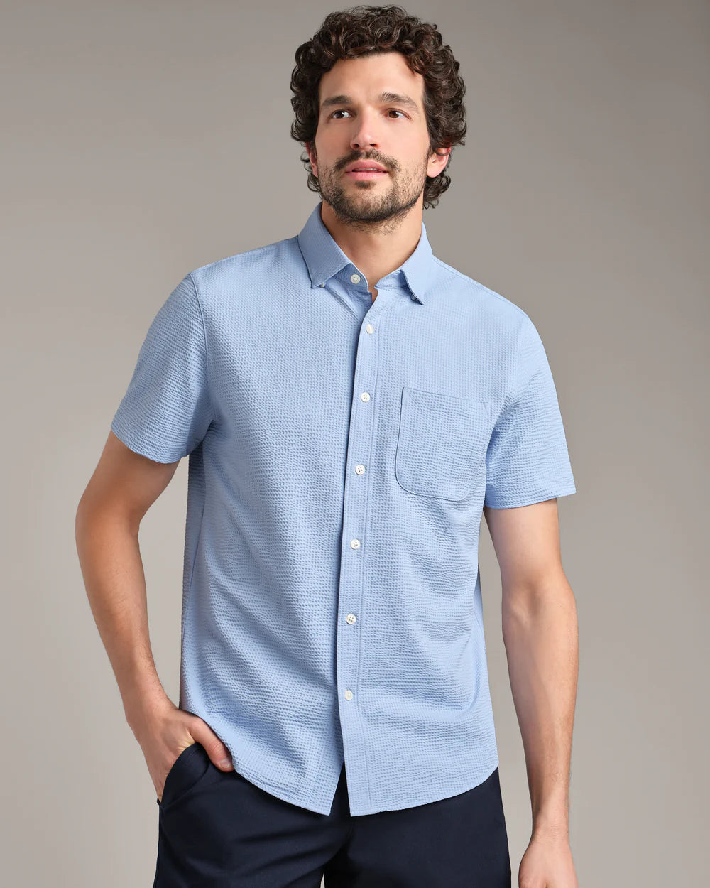 Rhone - Commuter® Seersucker Short Sleeve Button Down