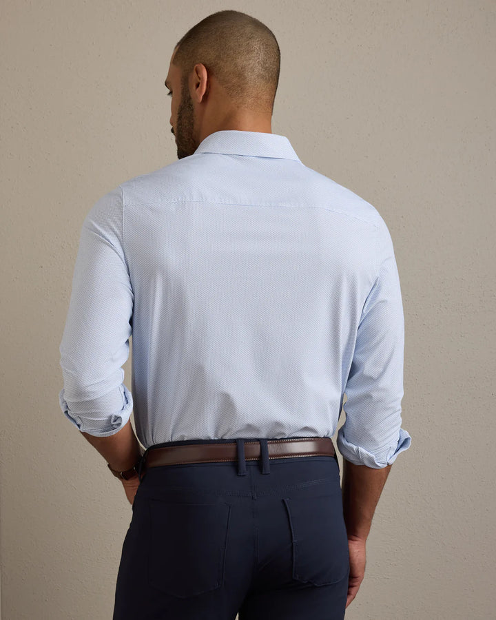 Rhone - Commuter® Shirt - Classic Fit Light Blue Wave Geo