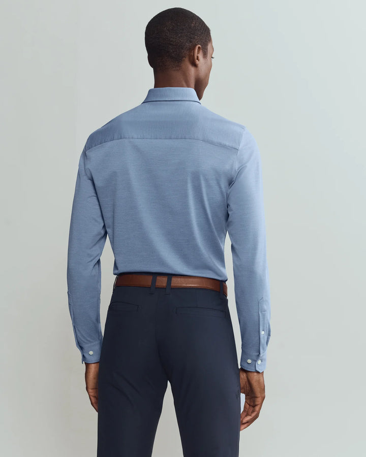 Rhone - Men's Commuter Shirt - Slim Fit in Chambray Blue Oxford