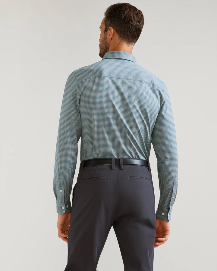 Rhone - Men's Commuter Shirt - Slim Fit in Blue / Green Check