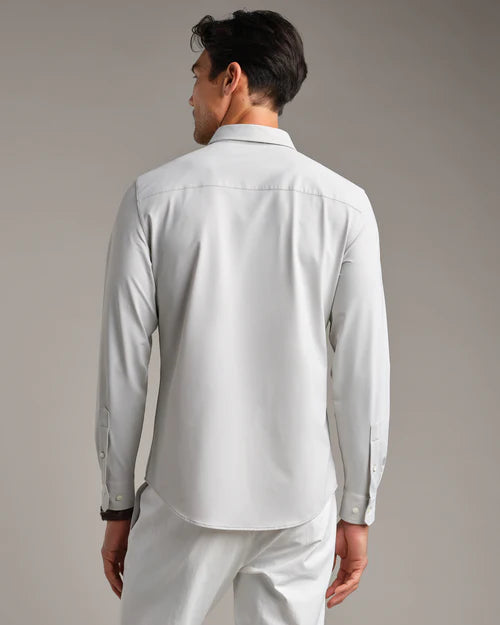 Rhone - Commuter Shirt Slim Fit-Gray Stone Oxford