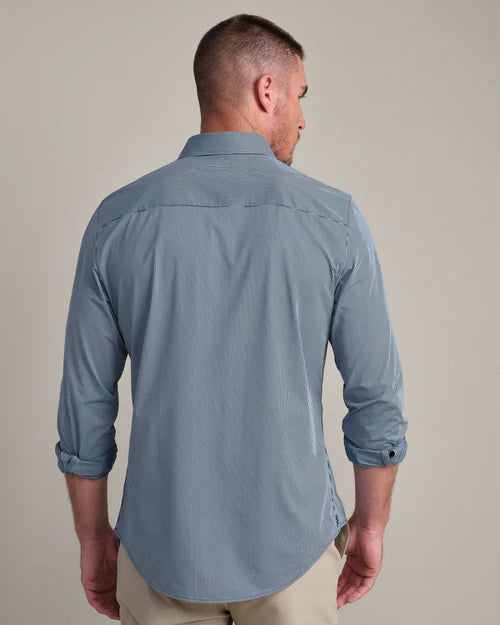 rhone men's dress shirts reviews RHONE Dress Shirt Men M Blue Button Down Long Sleeve Performance Stretch