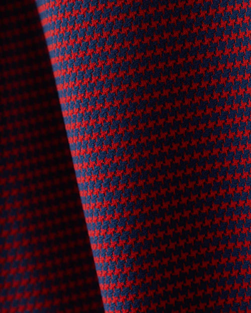 Rhone - Men's Commuter Shirt - Slim Fit-Navy/Red Sharkstooth