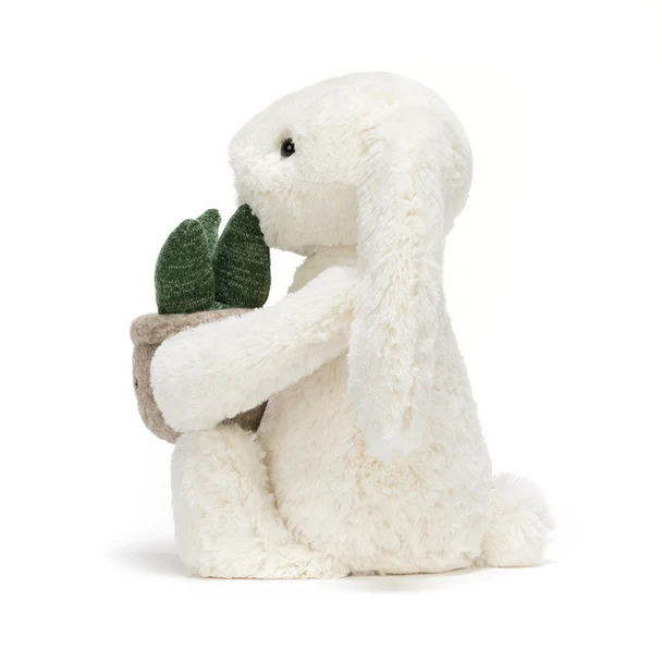 Jellycat Cream Bunny with Plant