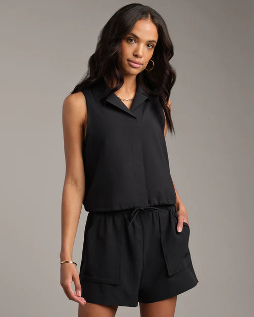 Rhone Mirage Sleeveless Notch Collar Blouse