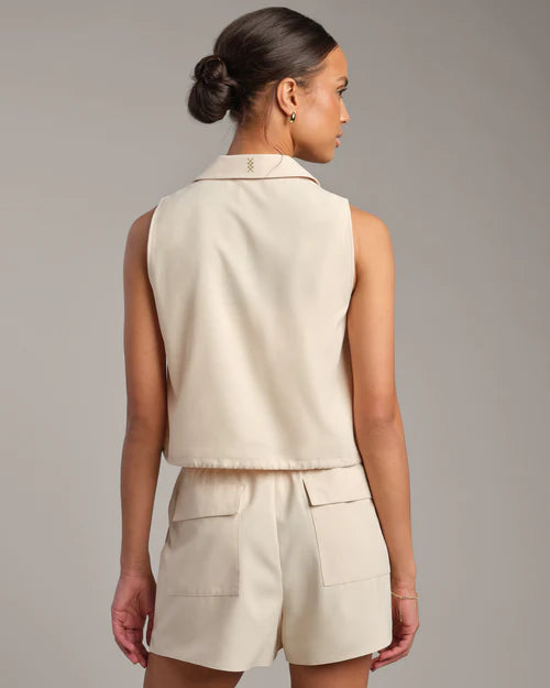 Rhone Mirage Sleeveless Notch Collar Blouse