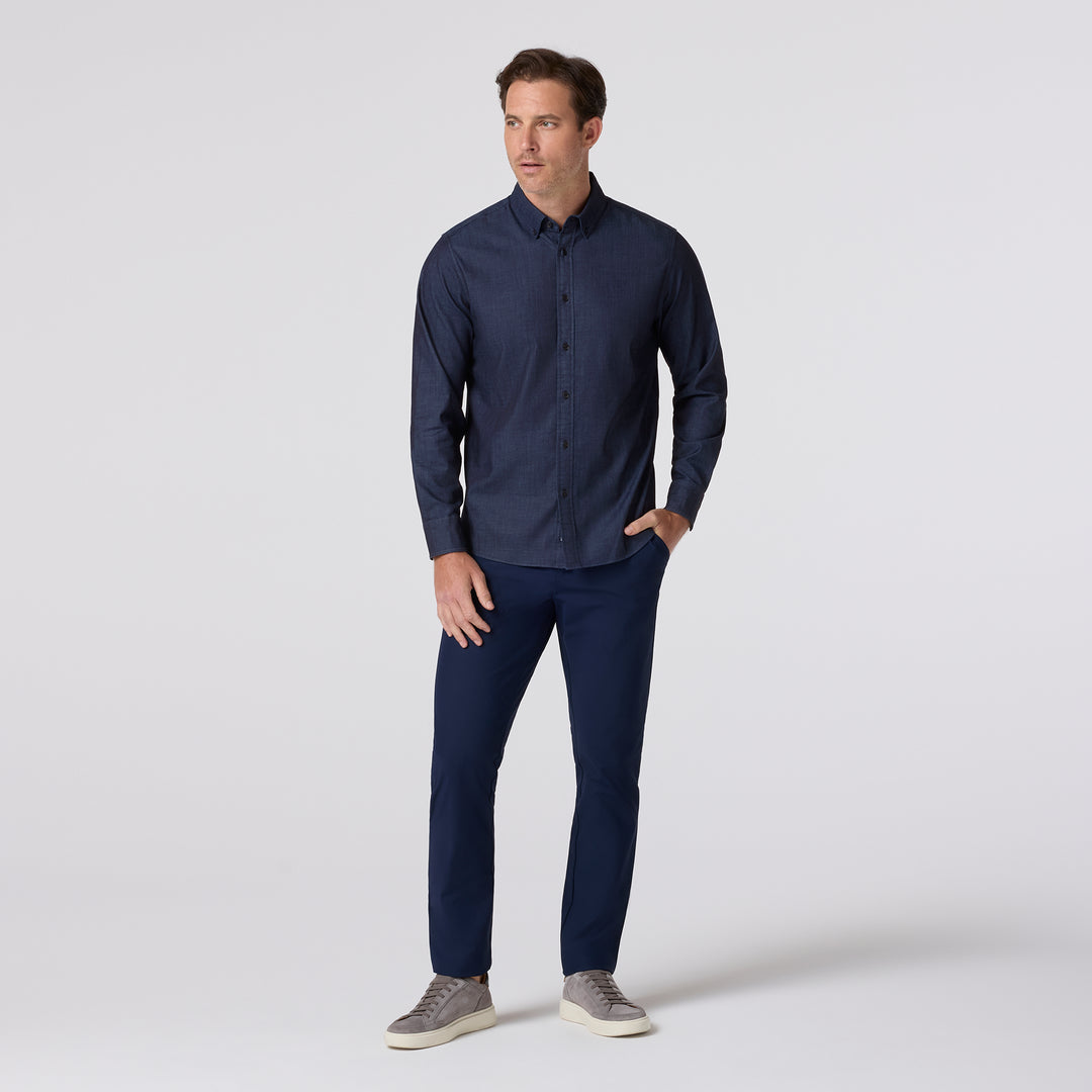 Mizzen + Main Nash Shirt Light Wash Chambray