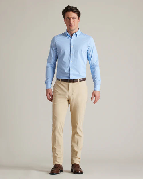 Rhone - Men's Commuter Shirt Slim Fit-Blue Mini Windowpane