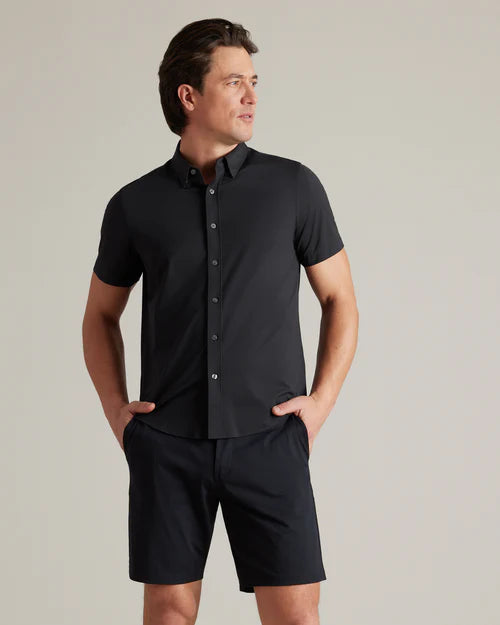 Rhone - Men's Commuter Short Sleeve Shirt-Black