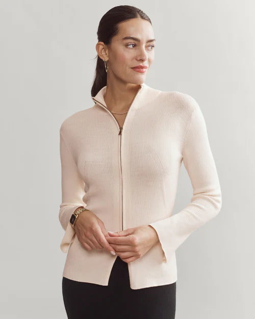 Rhone Porto Merino Blend Full Zip Sweater