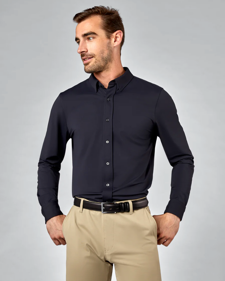 Rhone - Men's Commuter Shirt - Slim Fit in Black
