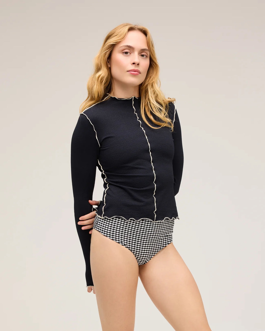 Seea - Brasilia High Waist Bottom in Black Dora