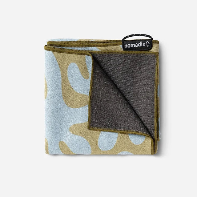 Nomadix - Organic Cotton Beach Towel: Whirlpool Meadow Green