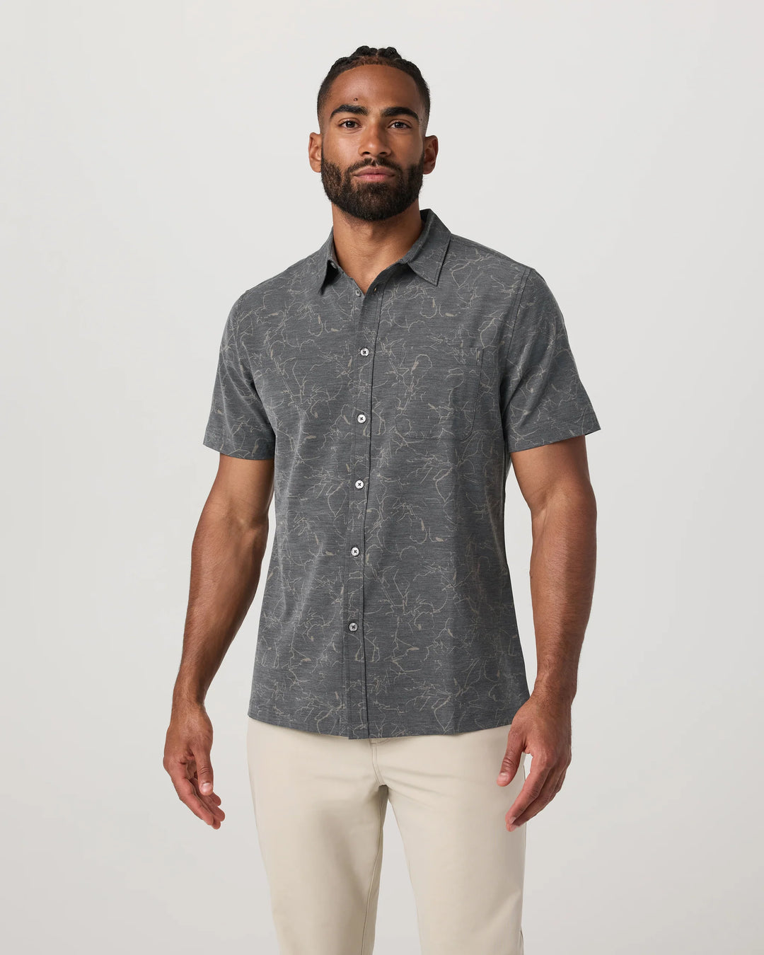 【BAON】Runty Two-Way Stripe Collar Short Sleeve Zip-Up 1469969?$256$