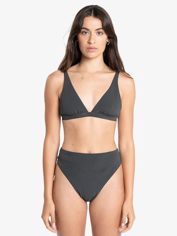 Nano Tall Triangle Bikini Top- Dark Charcoal