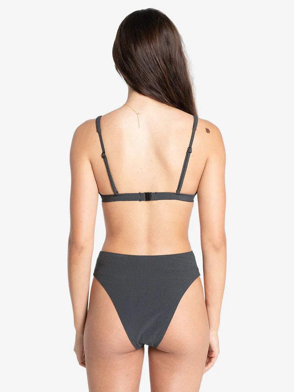 Nano Tall Triangle Bikini Top- Dark Charcoal
