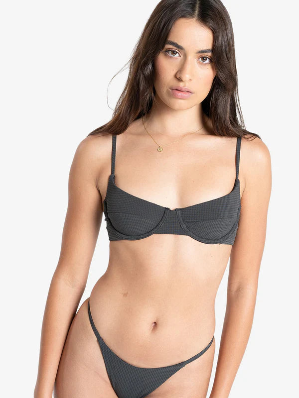 Nano Underwire Bikini Top - Dark Charcoal