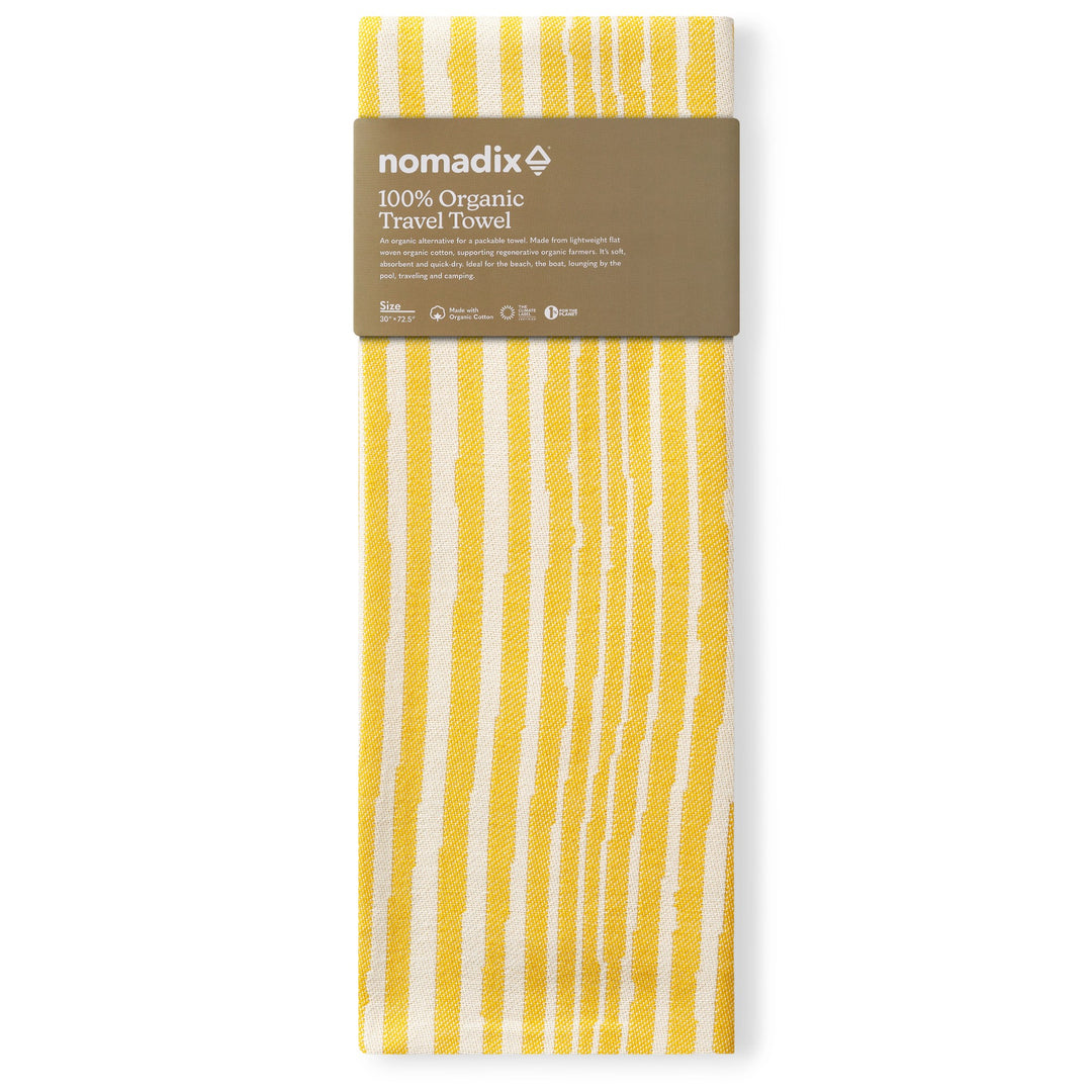 Nomadix - Organic Cotton Travel Towel: Heritage Stripe Amber Sun