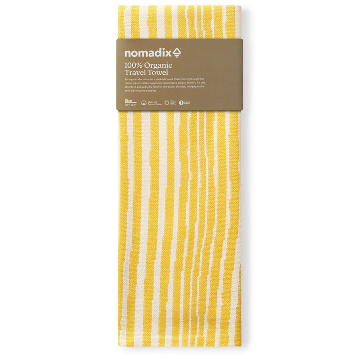 Nomadix - Organic Cotton Travel Towel: Heritage Stripe Amber Sun