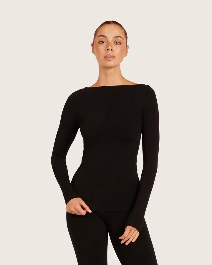 Boody Base Layer Boatneck Long Sleeve Top