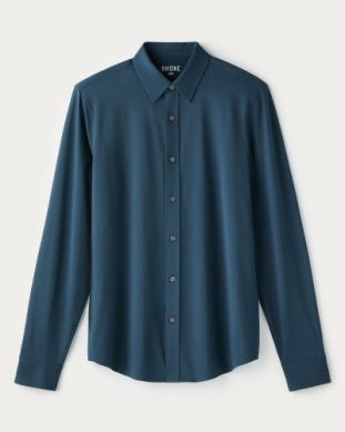 Rhone - Men's Commuter Shirt - Slim Fit Deep Sea Blue Oxford