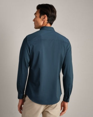 Rhone - Men's Commuter Shirt - Slim Fit Deep Sea Blue Oxford