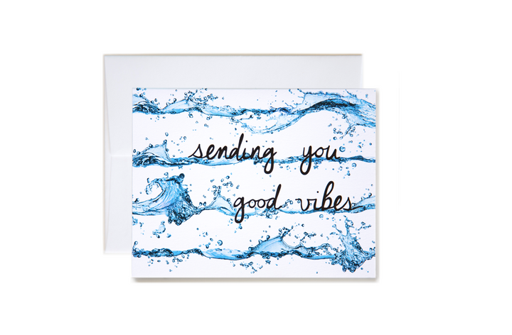 Sending You Good Vibes Wave Stripe Card