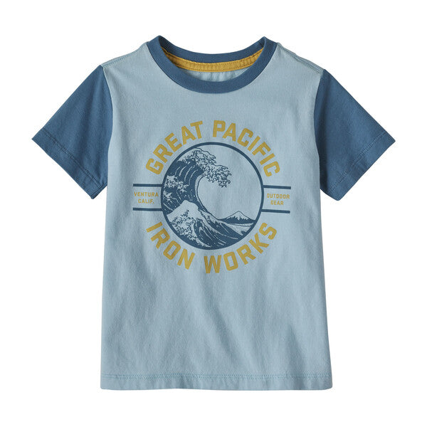 Regenerative Organic Certification Cotton Graphic T-Shirt GPIW Crest: Fin Blue